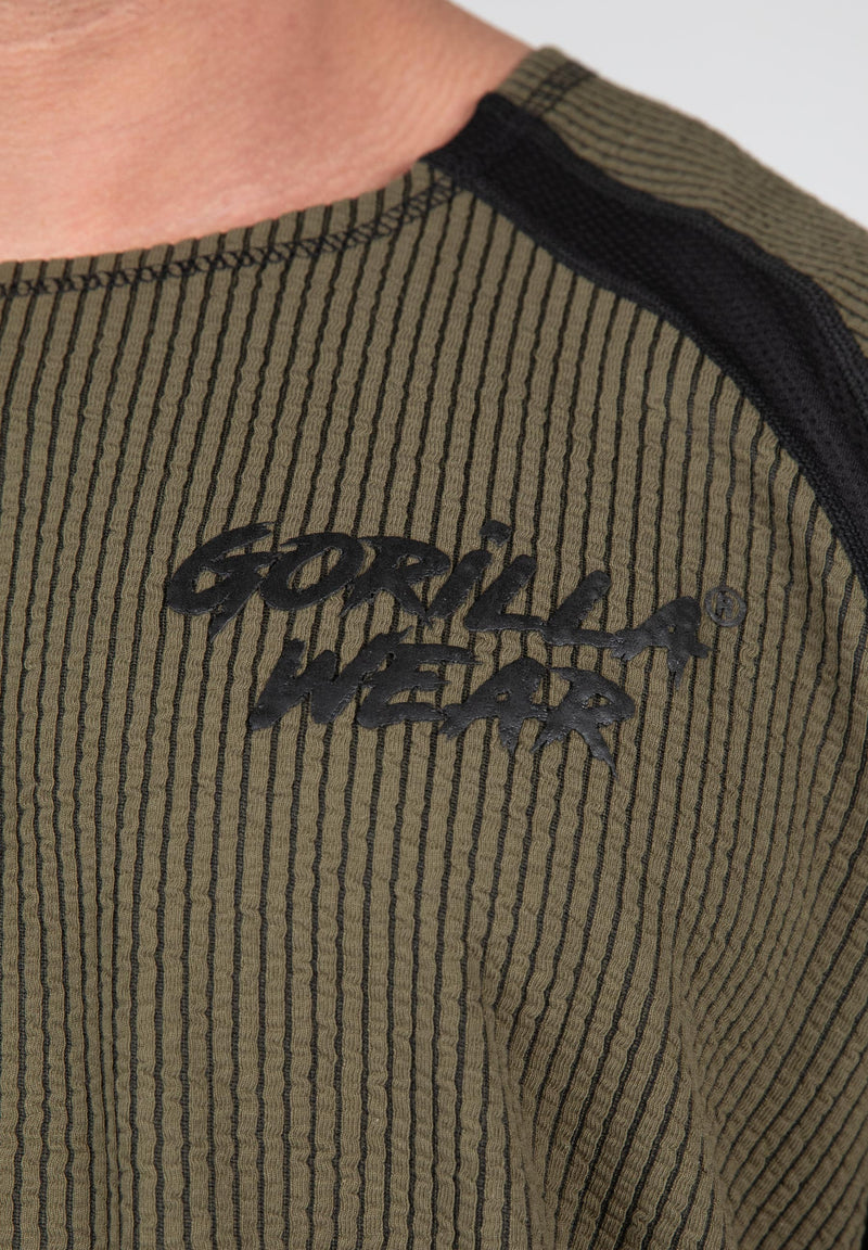 Load image into Gallery viewer, Augustine Old School Workout Top - Army Green
