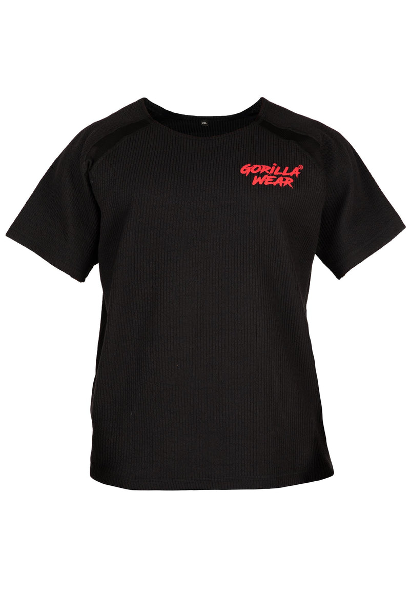 Load image into Gallery viewer, Augustine Old School Workout Top - Black/Red
