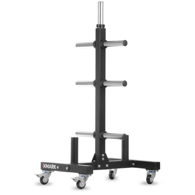 XMARK - Commercial Olympic Weight Plate Tree on Castors with Dual Bar Holders