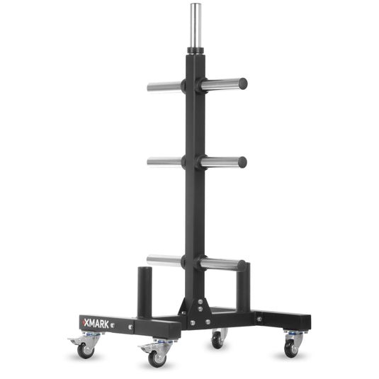 XMARK - Commercial Olympic Weight Plate Tree on Castors with Dual Bar Holders