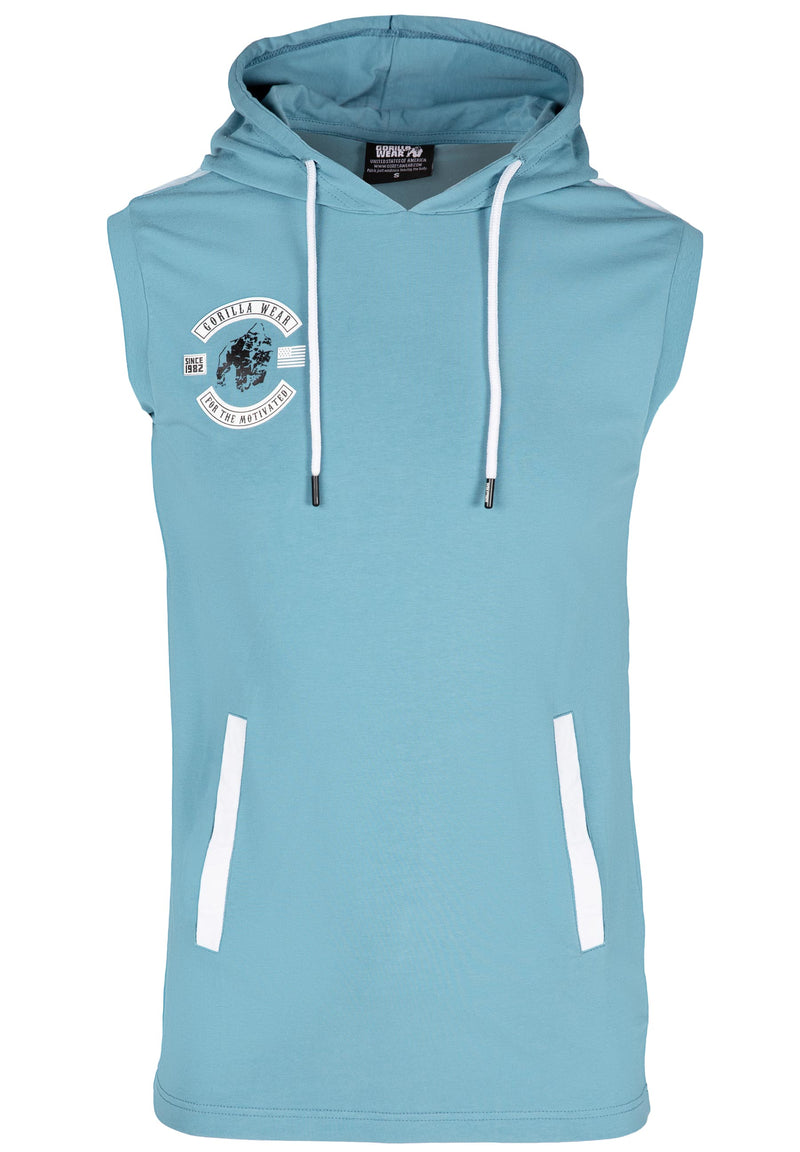 Load image into Gallery viewer, Oswego S/L Hooded T-shirt - Blue
