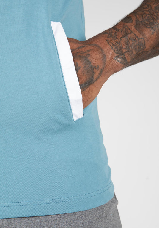 Oswego S/L Hooded T-shirt - Blue