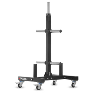 XMARK - Commercial Bumper Plate Tree on Castors with Dual Bar Holders