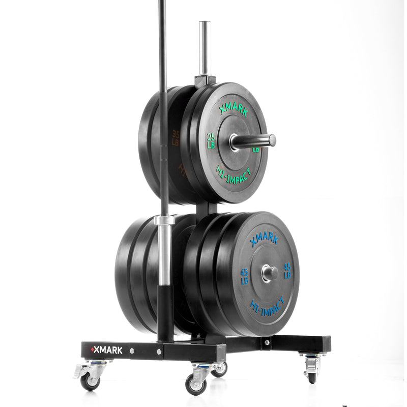 Load image into Gallery viewer, XMARK - Commercial Bumper Plate Tree on Castors with Dual Bar Holders

