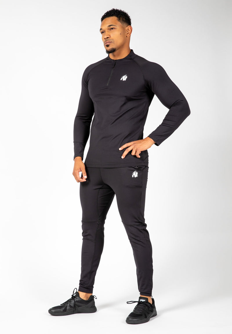 Load image into Gallery viewer, Hamilton Hybrid Long Sleeve - Black - Slim Fit
