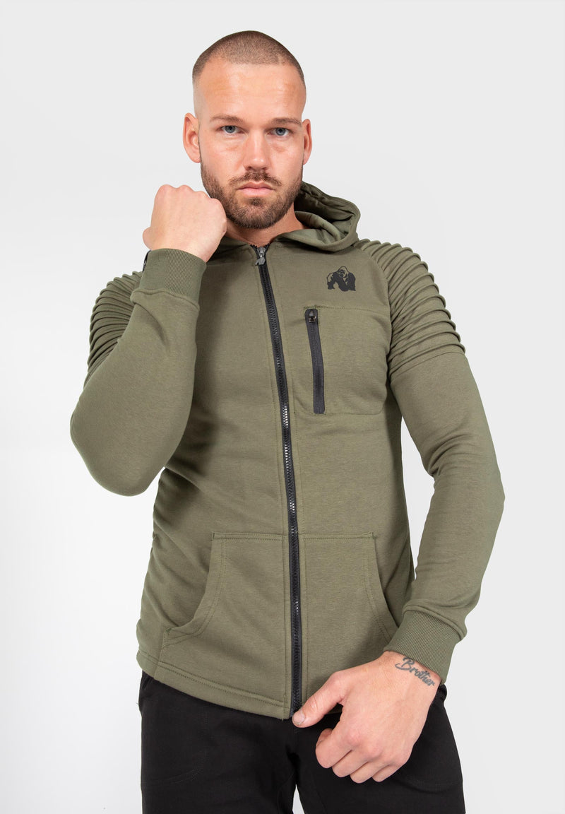 Load image into Gallery viewer, Delta Zipped Hoodie - Army Green
