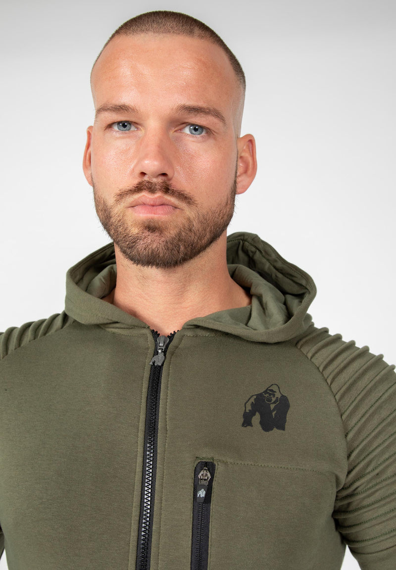 Load image into Gallery viewer, Delta Zipped Hoodie - Army Green

