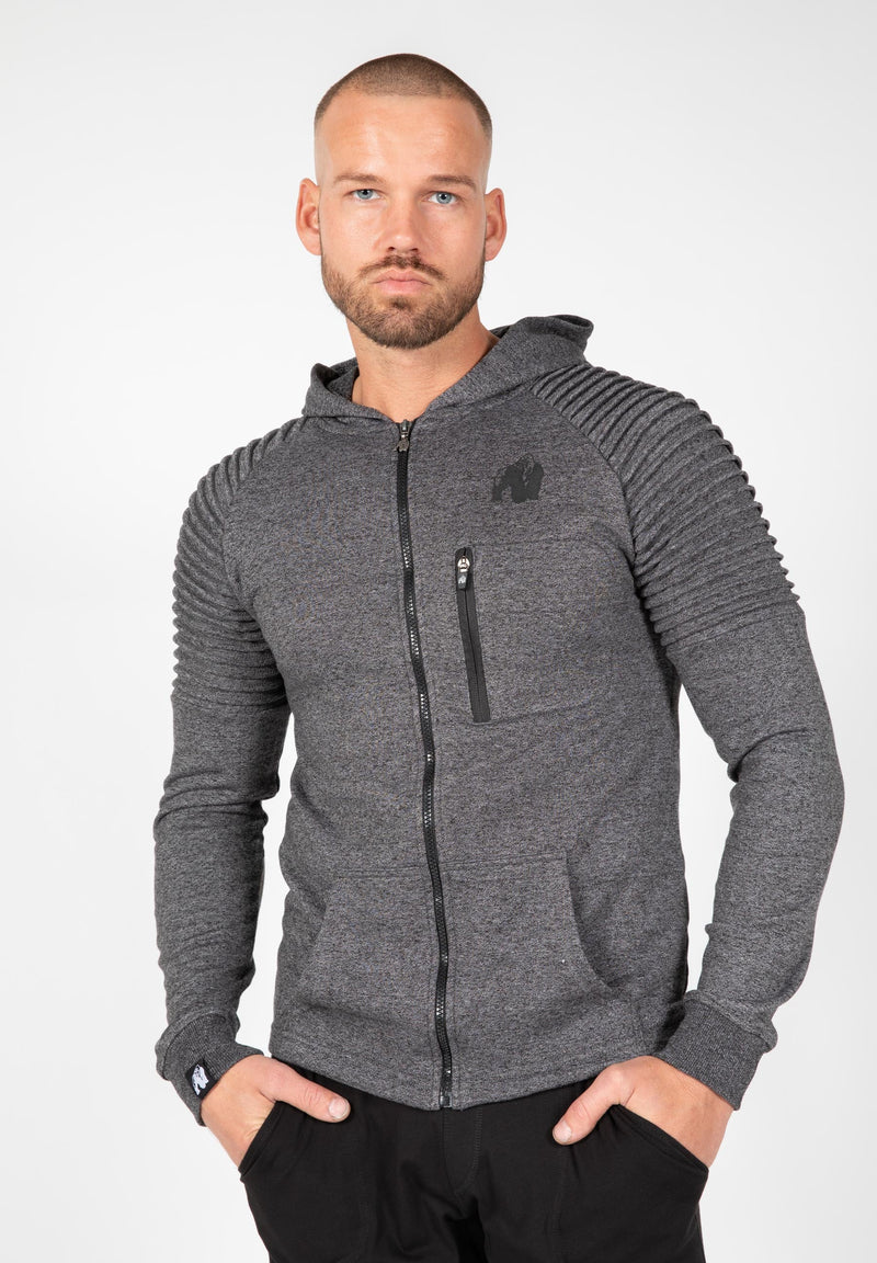 Load image into Gallery viewer, Delta Zipped Hoodie - Gray
