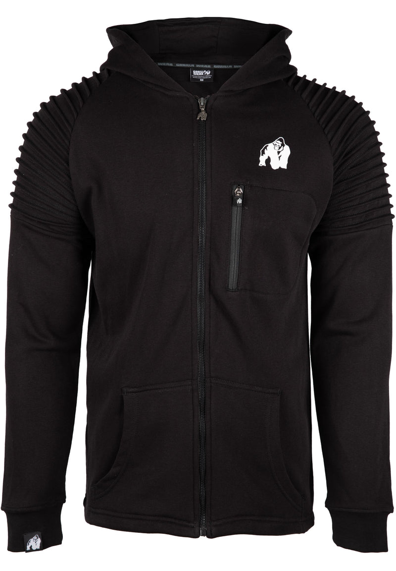 Load image into Gallery viewer, Delta Zipped Hoodie - Black
