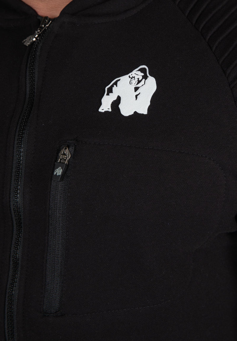 Load image into Gallery viewer, Delta Zipped Hoodie - Black
