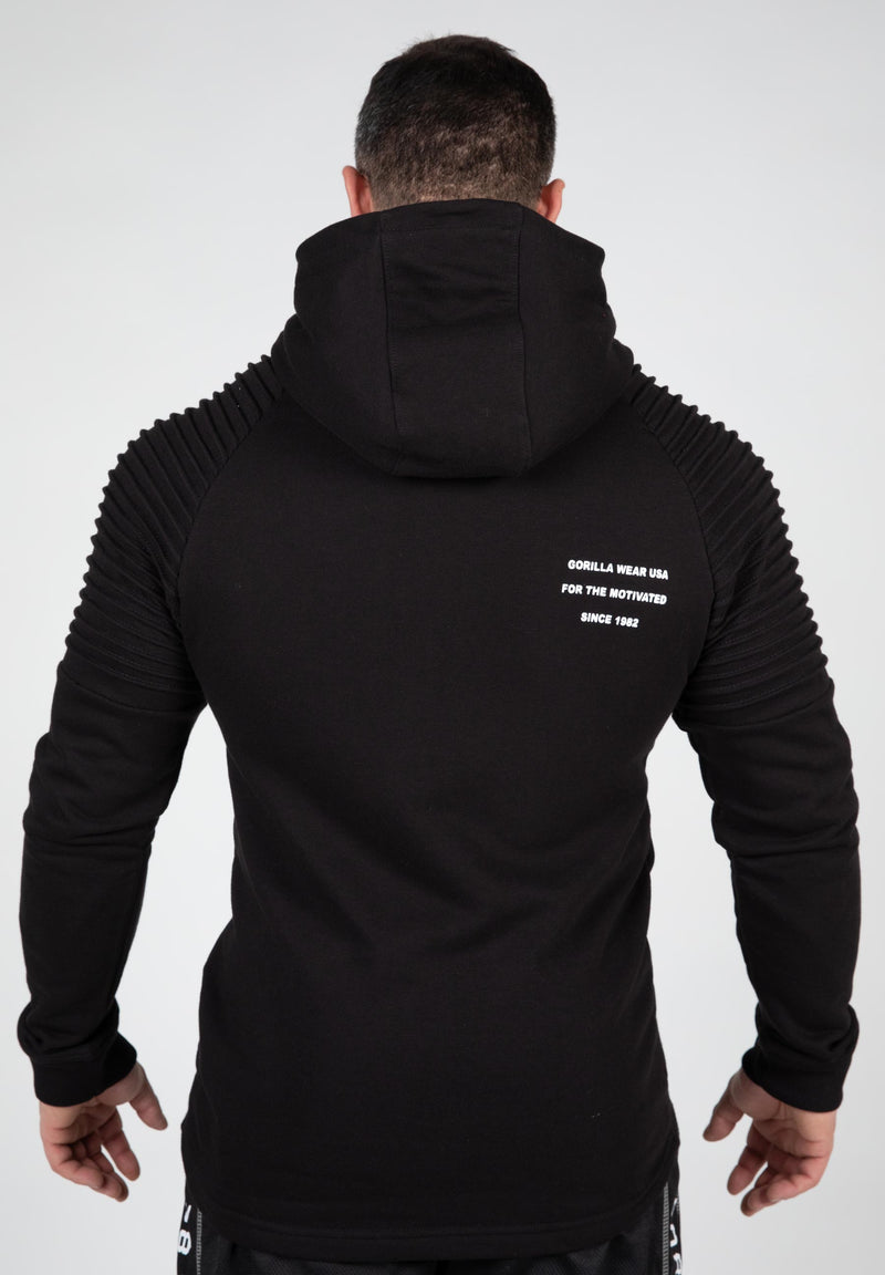 Load image into Gallery viewer, Delta Zipped Hoodie - Black
