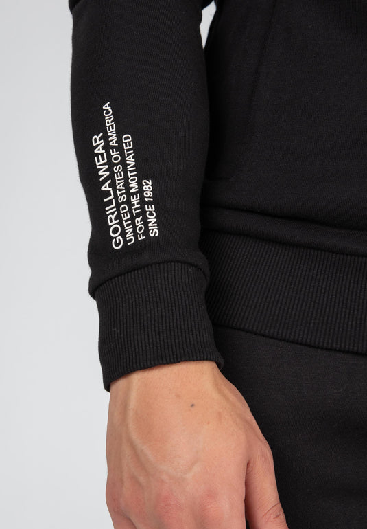 Payette Zipped Hoodie - Black