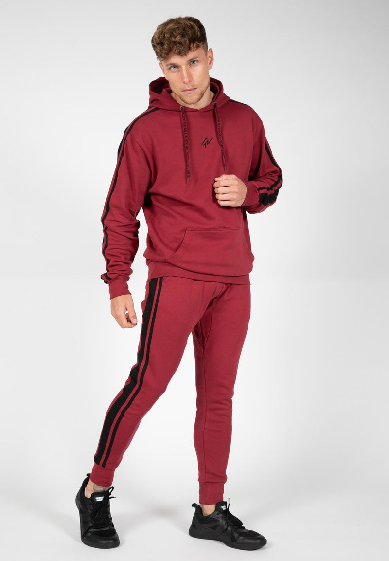 Load image into Gallery viewer, Banks Sweatpants - Burgundy Red/Black
