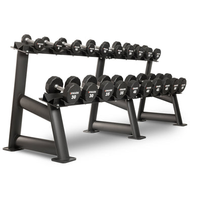 XMARK - 12-Sided Commercial Urethane Dumbbells (5-50 lb and 5-75 lb Sets)