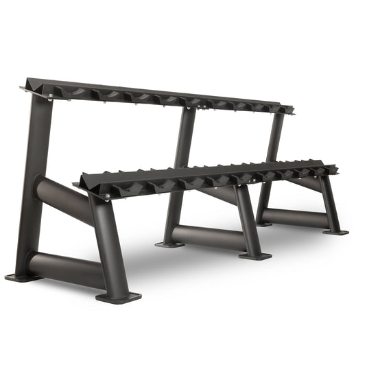 XMARK - Commercial 2-Tier Dumbbell Rack - 10 Dumbbell Pairs