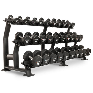XMARK - 12-Sided Commercial Urethane Dumbbells (5-50 lb and 5-75 lb Sets)