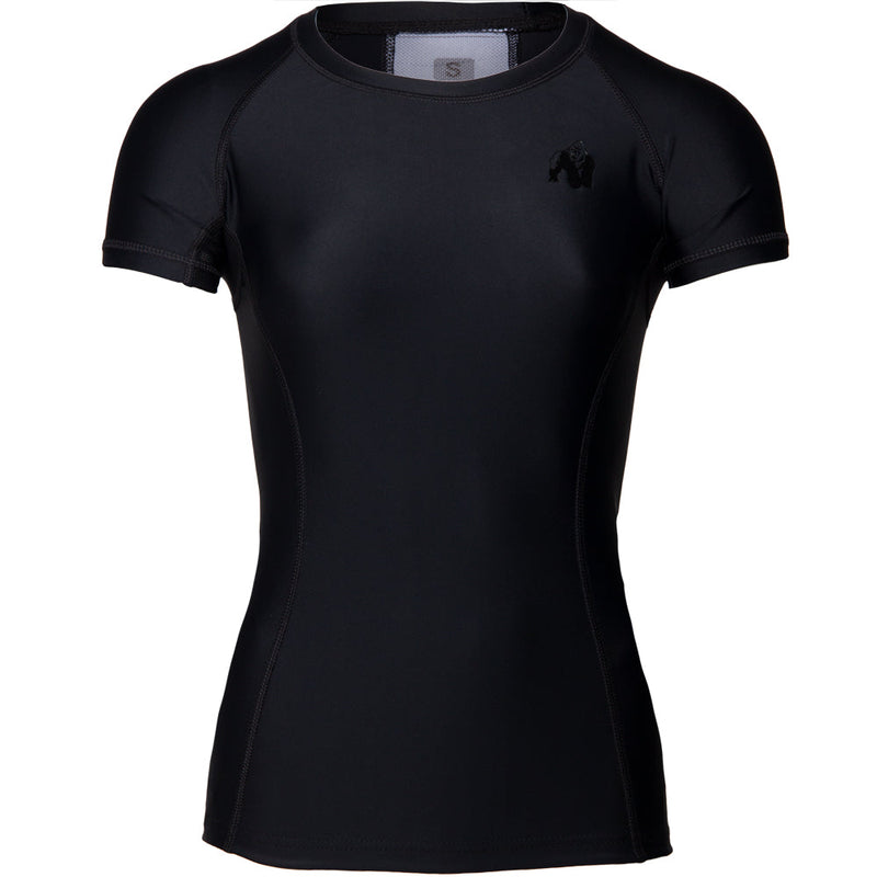 Load image into Gallery viewer, Carlin Compression Short Sleeve Top - Black/Black
