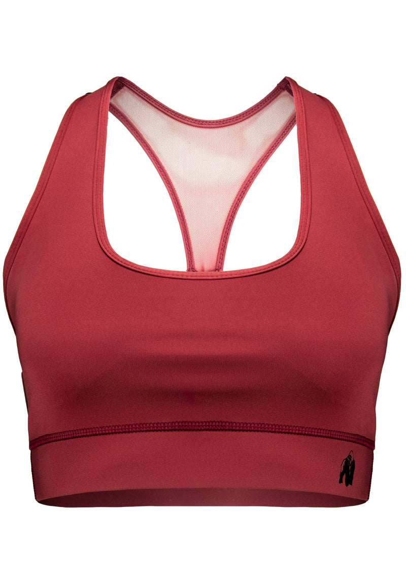 Load image into Gallery viewer, Meta Sports Bra - Burgundy Red
