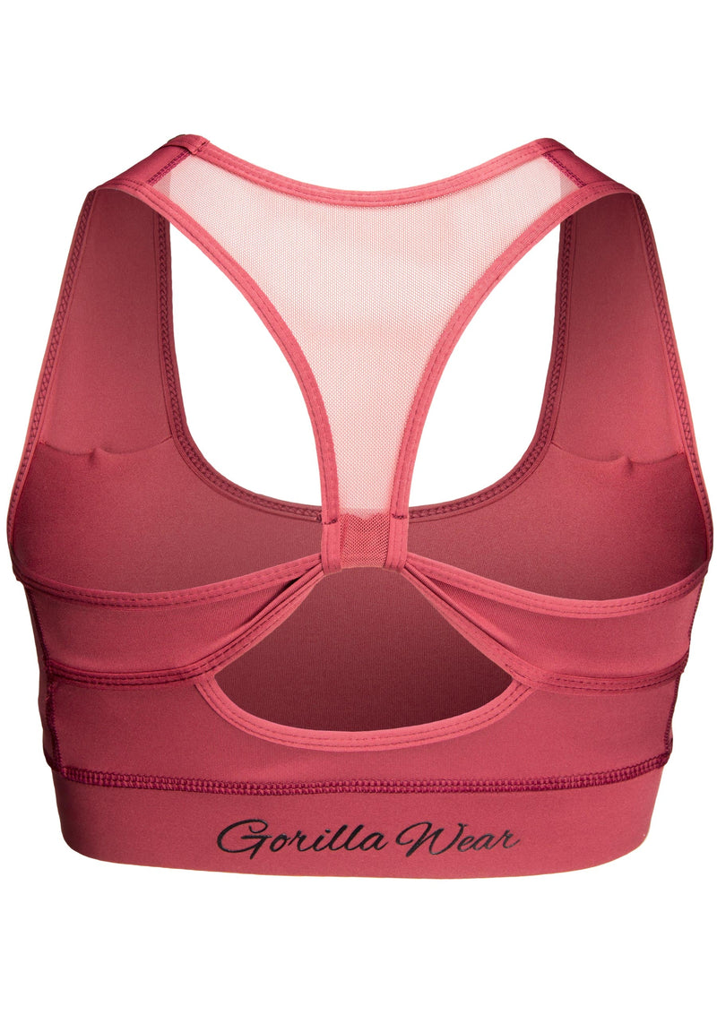 Load image into Gallery viewer, Meta Sports Bra - Burgundy Red
