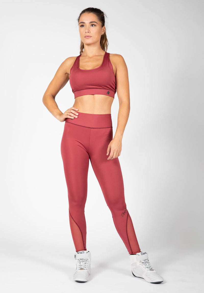 Load image into Gallery viewer, Meta Sports Bra - Burgundy Red
