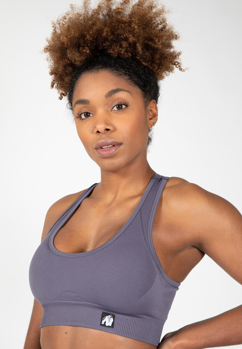 Load image into Gallery viewer, Yava Seamless Sports Bra - Gray
