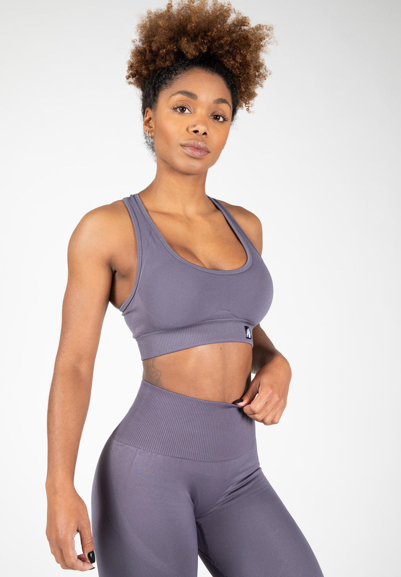 Load image into Gallery viewer, Yava Seamless Sports Bra - Gray
