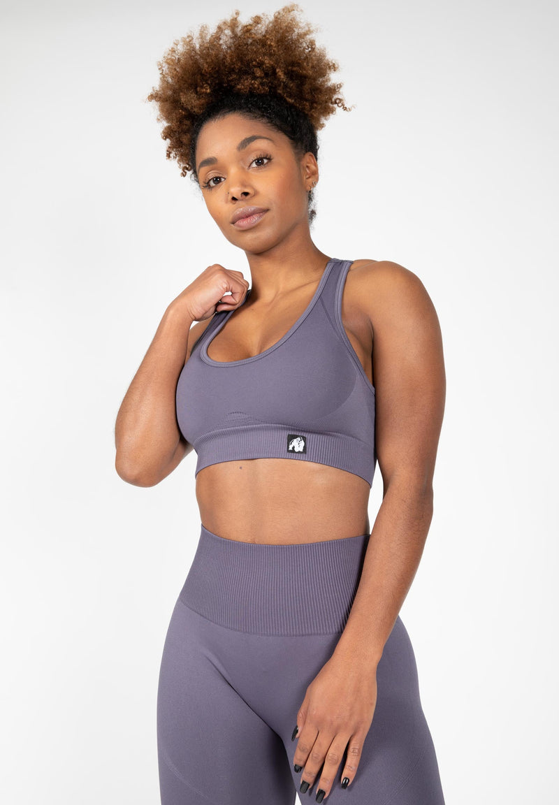 Load image into Gallery viewer, Yava Seamless Sports Bra - Gray
