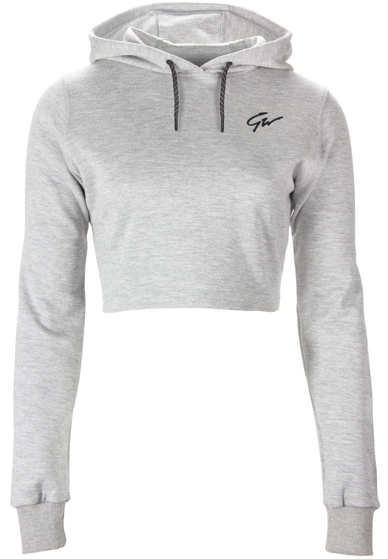 Load image into Gallery viewer, Pixley Crop Top Hoodie - Gray
