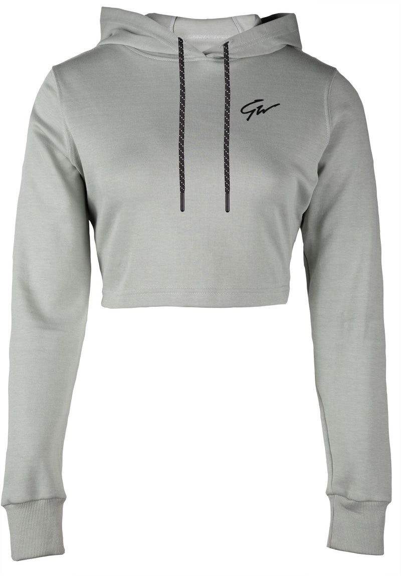 Load image into Gallery viewer, Pixley Crop Top Hoodie - Light Green
