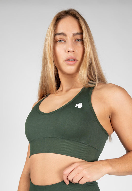 Neiro Seamless Sports Bra - Army Green