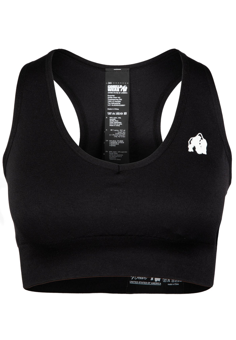 Load image into Gallery viewer, Gorilla Wear - Neiro Seamless Sports Bra - Black
