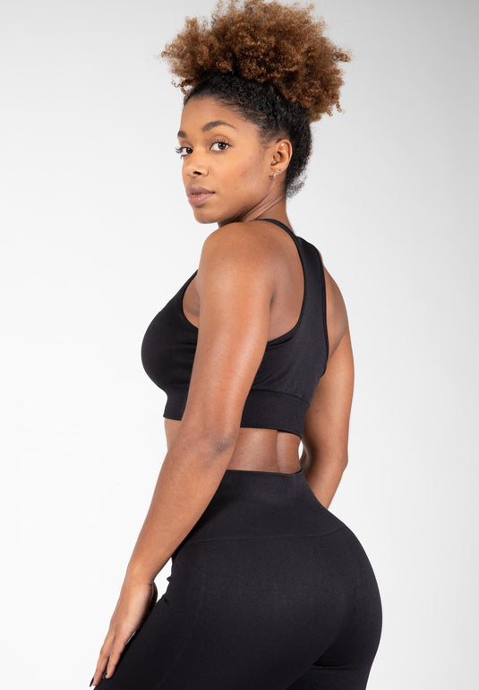 Neiro Seamless Sports Bra - Black