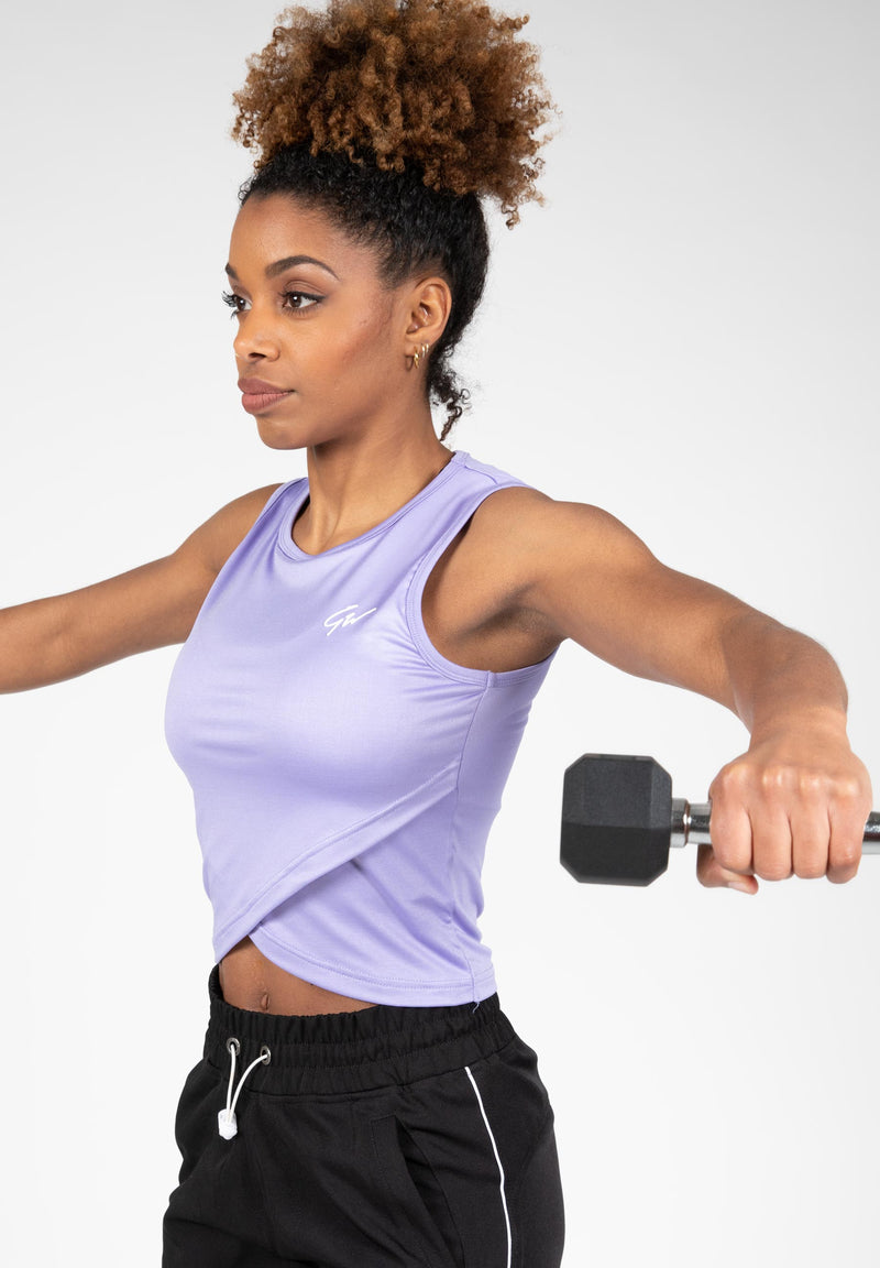 Load image into Gallery viewer, Estelle Twisted Crop Top - Lilac
