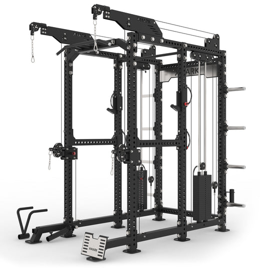 XMARK - Commercial Power Rack Cable Machine, 440 lbs Total Stack Weight