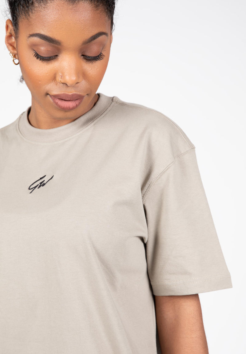 Load image into Gallery viewer, Bixby Oversized T-shirt - Beige
