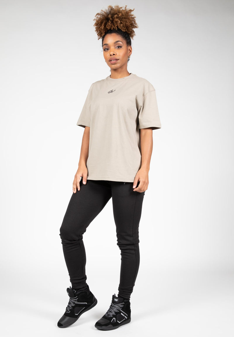 Load image into Gallery viewer, Bixby Oversized T-shirt - Beige
