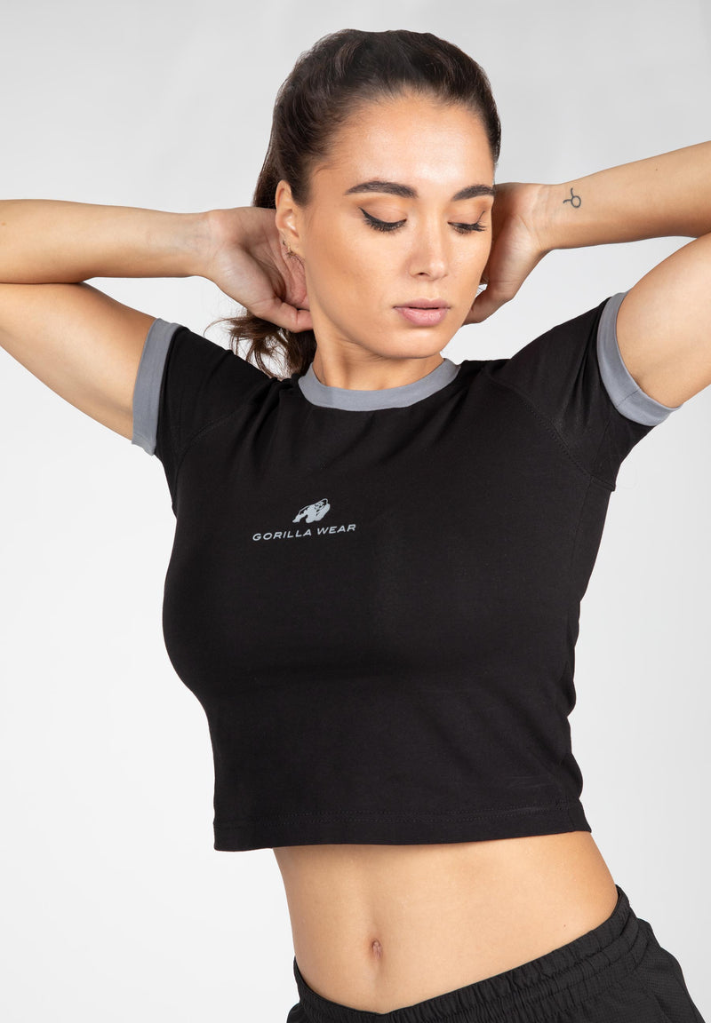 Load image into Gallery viewer, New Orleans Cropped T-shirt - Black
