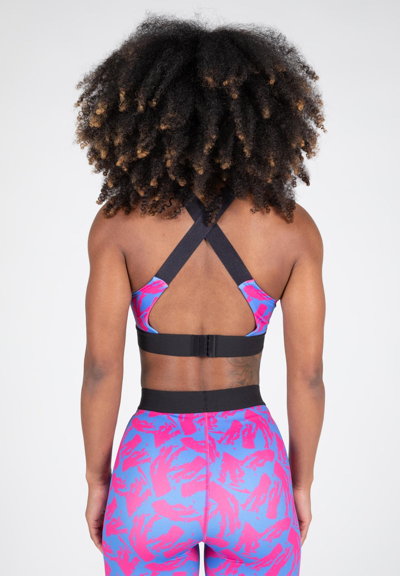 Load image into Gallery viewer, Colby Sports Bra - Blue/Pink
