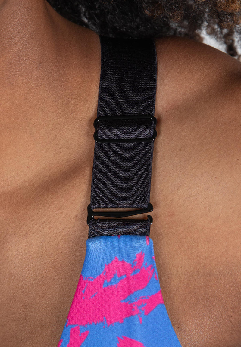 Load image into Gallery viewer, Colby Sports Bra - Blue/Pink
