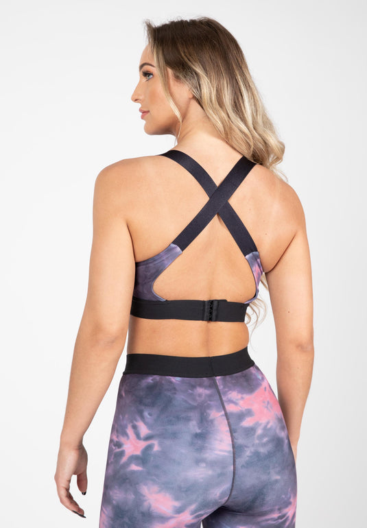Colby Sports Bra - Gray/Pink