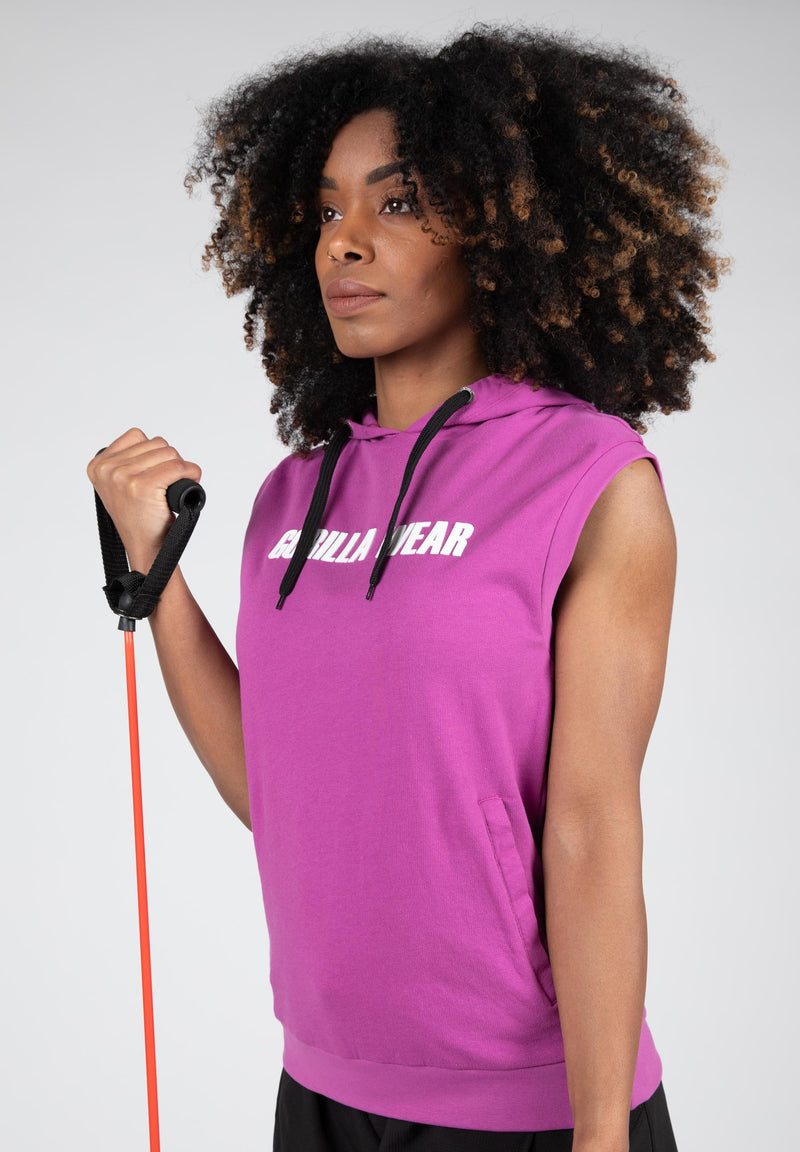 Load image into Gallery viewer, Virginia Sleeveless Hoodie - Pink
