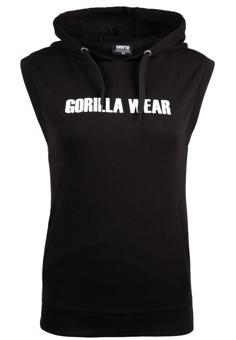 Load image into Gallery viewer, Virginia Sleeveless Hoodie - Black
