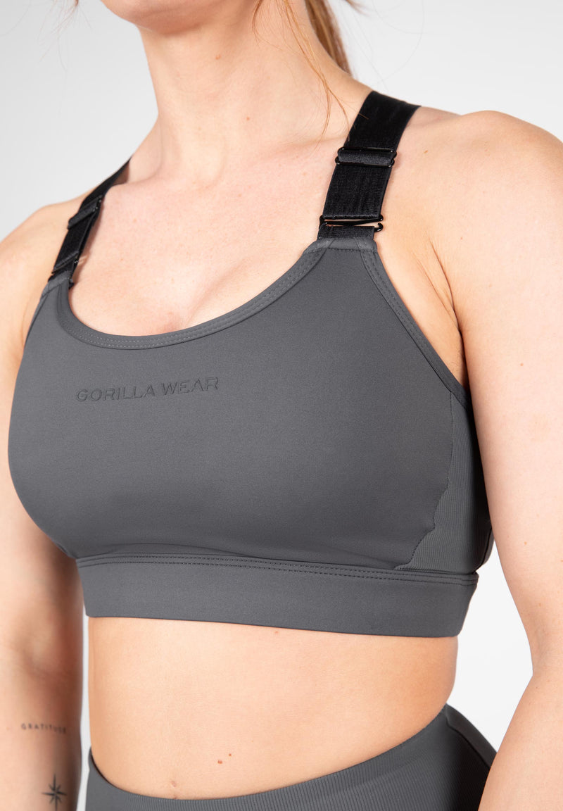 Load image into Gallery viewer, Monroe Sports Bra - Gray

