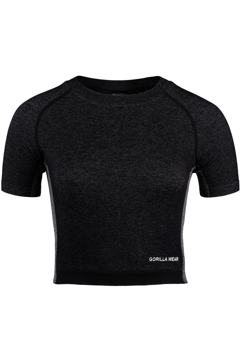 Load image into Gallery viewer, Selah Seamless Crop Top - Black
