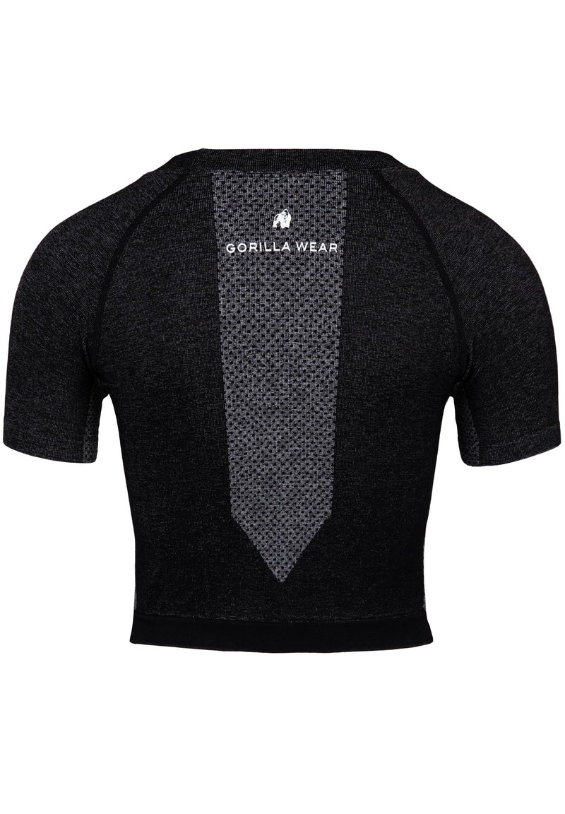 Load image into Gallery viewer, Selah Seamless Crop Top - Black
