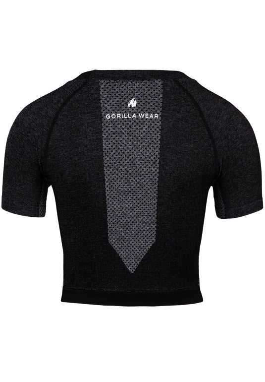 Selah Seamless Crop Top - Black