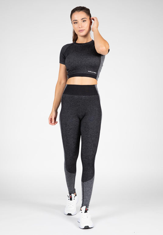 Selah Seamless Crop Top - Black