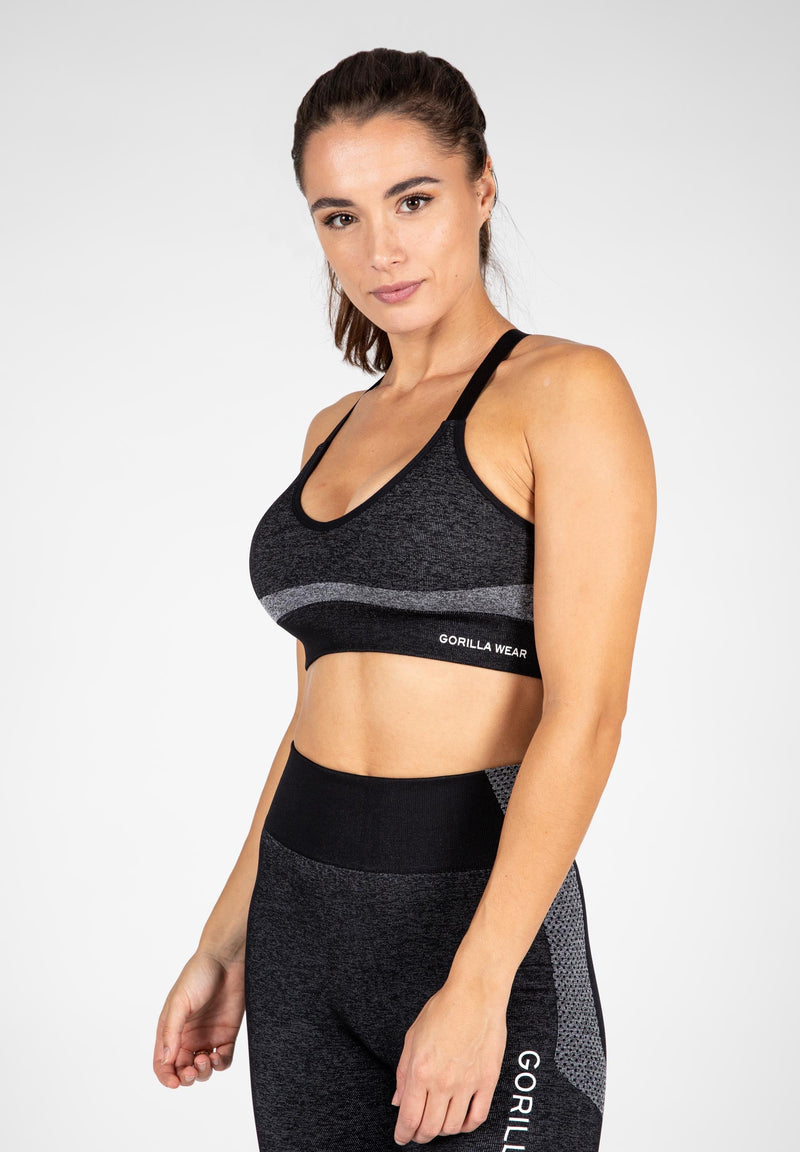Load image into Gallery viewer, Selah Seamless Sports Bra - Black
