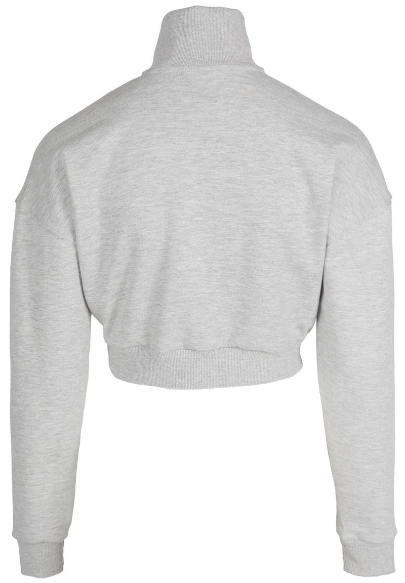 Load image into Gallery viewer, Ocala Cropped Half-Zip Sweatshirt - Gray
