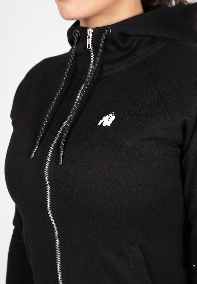 Load image into Gallery viewer, Marion Zipped Hoodie - Black
